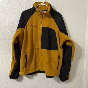 Columbia yellow zip up sweater